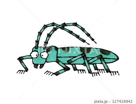 ルリボシカミキリ 127428942