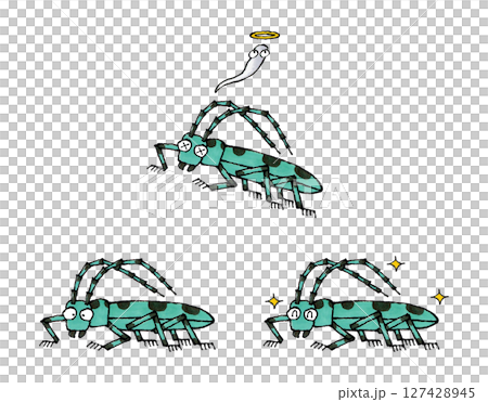 ルリボシカミキリセット 127428945