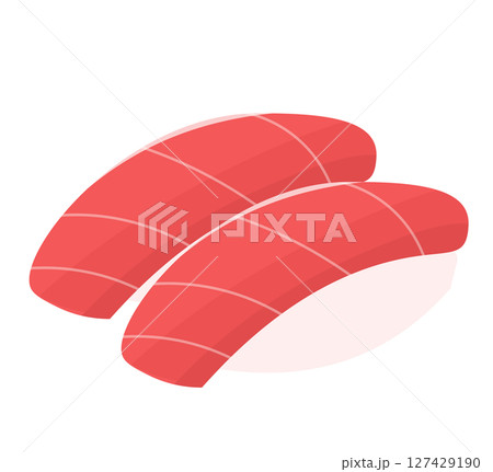 マグロ2巻。ベクターイラスト マグロ2巻。ベクターイラスト 127429190