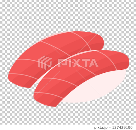 マグロ2巻。ベクターイラスト マグロ2巻。ベクターイラスト 127429190