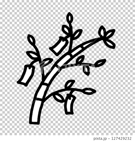 竹葉手繪插圖 竹葉手繪插圖 127429232