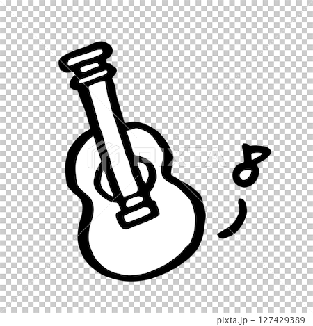 ギター手書きイラスト 127429389