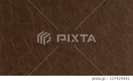 《AI画像》焦茶色の和紙のテクスチャー 127429481