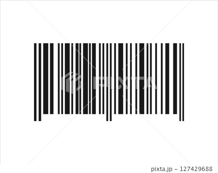 Barcode icon for smartphone, Apps. Barcode Sticker, Customers QR code, Simple Fake Barcode for Product. The symbol for scanning encrypted information. Vector illustration 127429688