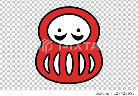 Daruma/Daruma simple icon vector illustration New Year's lucky charm Japan Japanese style 127429955