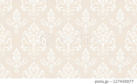 《AI画像》柄の入ったベージュ色の背景素材 127430077