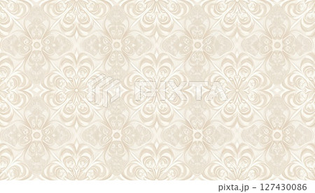 《AI画像》柄の入ったベージュ色の背景素材 127430086