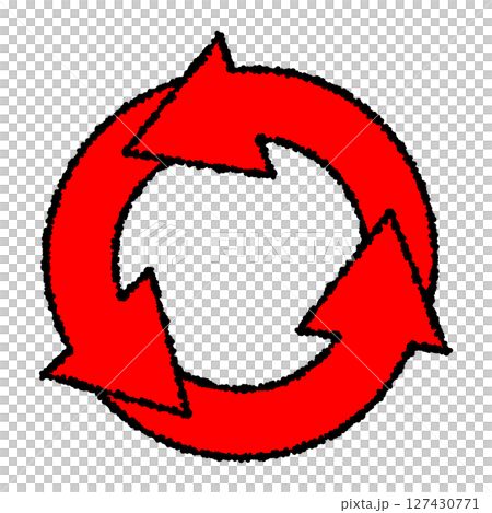 圓形旋轉箭頭紅色圖標 圓形旋轉箭頭紅色圖標 127430771