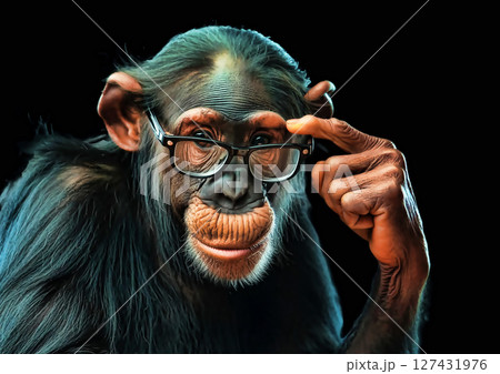 ☆チンパンジー☆デッサン☆ 店主のちょっと独り言＜161＞今日のラフデッサン 「寂しげな