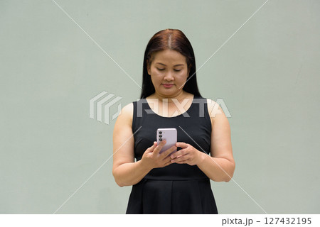 Portrait of Asian mature woman 127432195