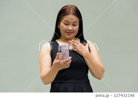 Portrait of Asian mature woman 127432198