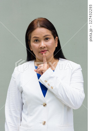 Portrait of mature Asian woman 127432293