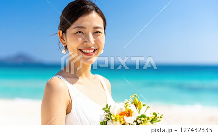 《AI画像》南国のビーチでのリゾートウエディング 《AI画像》南国のビーチでのリゾートウエディング 127432335