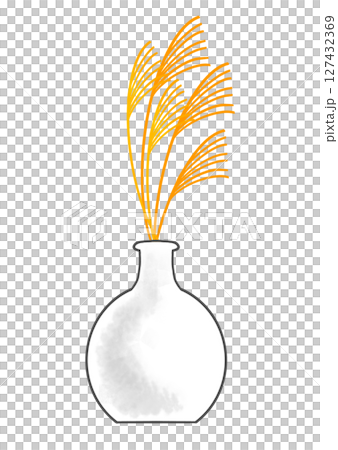 花瓶に入ったススキ 127432369