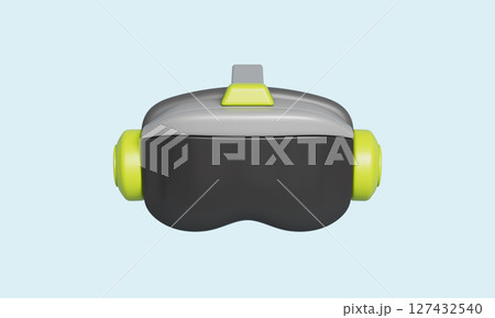 VR Headset Glasses for Virtual Reality Experiences. 3D Rendering. VR Headset Glasses for Virtual Reality Experiences. 3D Rendering. 127432540