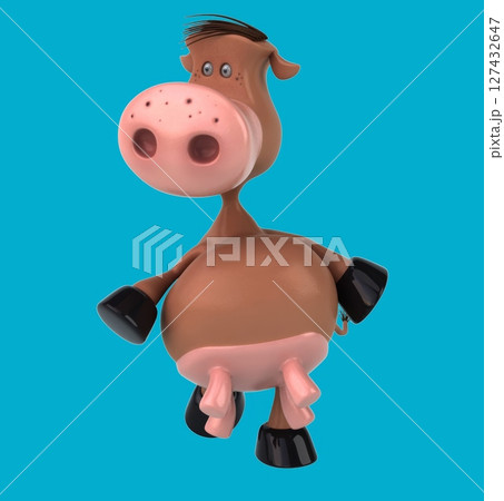 Fun 3D cartoon cow (with alpha channel) 127432647