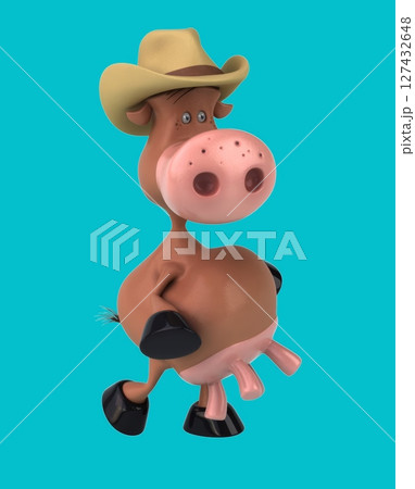 Fun 3D cartoon cow (with alpha channel) Fun 3D cartoon cow (with alpha channel) 127432648