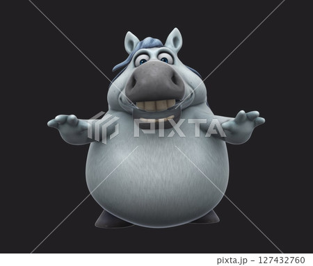 Fun 3D cartoon horse talking (with alpha channel) Fun 3D cartoon horse talking (with alpha channel) 127432760