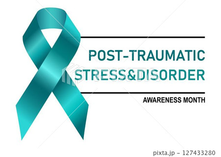 Post-Traumatic Stress Disorder Awareness Month. Medical and PTSD concept. PTSD awareness Month. PTSD, post-traumatic stress disorder symbol. Background, poster, card, banner design. Vector EPS 10 127433280