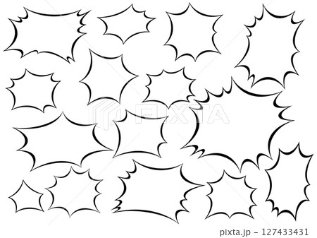 アメコミ風強調フキダシセット 127433431