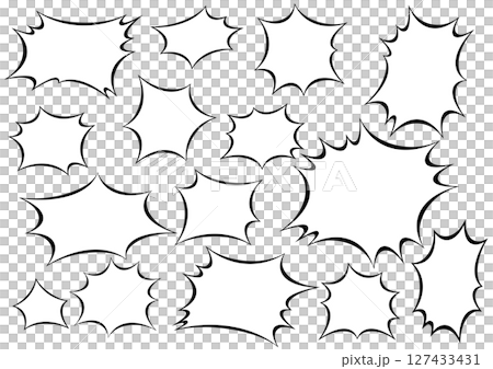 アメコミ風強調フキダシセット 127433431