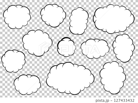 Fluffy speech bubbles Fluffy speech bubbles 127433432