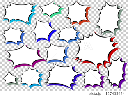 American comic style emphasis balloon set 127433434