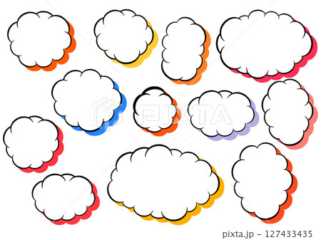 モコモコのフキダシ モコモコのフキダシ 127433435