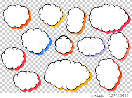 モコモコのフキダシ モコモコのフキダシ 127433435