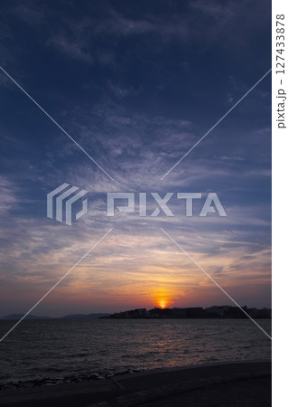 松江市 日本の夕日百選 宍道湖の夕日 松江市 日本の夕日百選 宍道湖の夕日 127433878