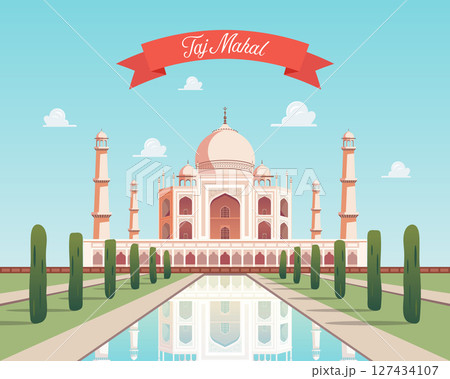 Taj Mahal palace against the sky poster. 127434107