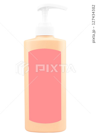 bottle plastic cosmatic on white background bottle plastic cosmatic on white background 127434382