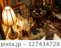 ミシン糸など縫い物にまつわるディスプレイ 127434728