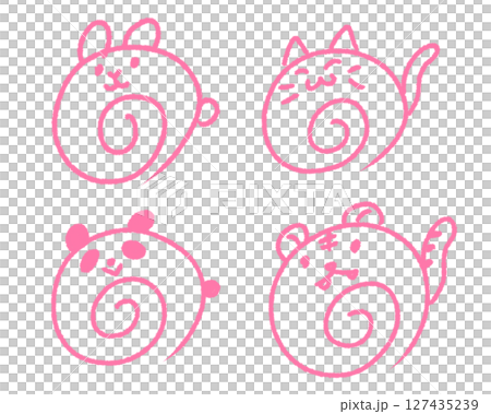 Animal circle set_pink Animal circle set_pink 127435239