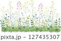 刺しゅう風の野の花のイラスト 127435307