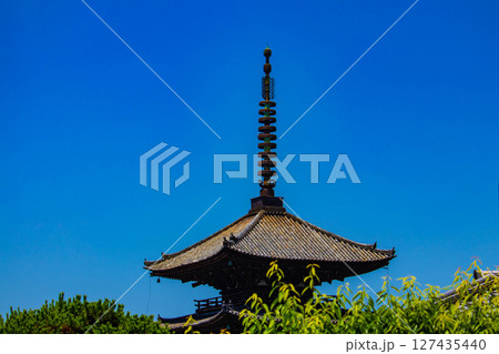 【京都風景】法観寺 美しいシルエットの八坂の塔 【京都風景】法観寺 美しいシルエットの八坂の塔 127435440