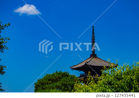 【京都風景】法観寺 美しいシルエットの八坂の塔 【京都風景】法観寺 美しいシルエットの八坂の塔 127435441