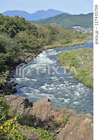 桐生散歩:渡良瀬川の流れ 群馬県桐生市 桐生散歩:渡良瀬川の流れ 群馬県桐生市 127435799