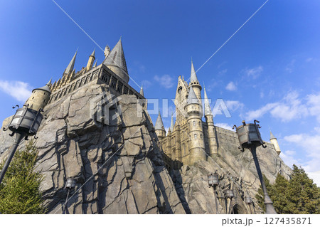 Osaka, Japan - Dec 30,2022 : The Wizarding World of Harry Potter in Universal Studios Japan  in Osaka, Japan on Dec 30,2022. 127435871