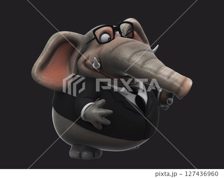 Fun 3D cartoon elephant talking (with alpha channel) Fun 3D cartoon elephant talking (with alpha channel) 127436960
