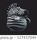 Fun 3D cartoon zebra talking (with alpha channel) 127437040