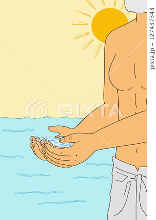 Offering Water to the Sun Offering Water to the Sun 127437343