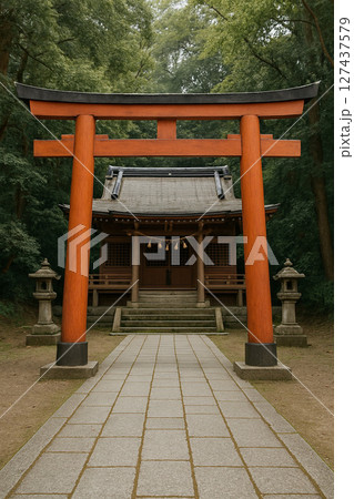 鳥居のある風景 127437579
