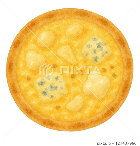 【ピザ】クワトロフォルマッジのイラスト 127437966