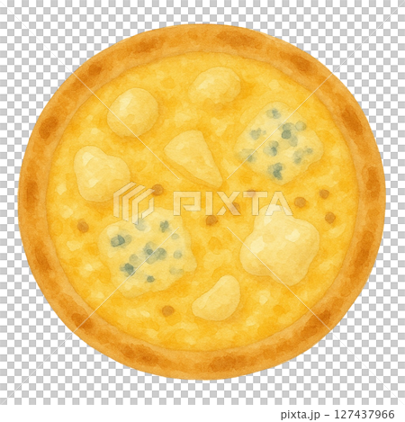 【ピザ】クワトロフォルマッジのイラスト 127437966