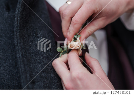 wedding rings on the bride wedding rings on the bride 127438101