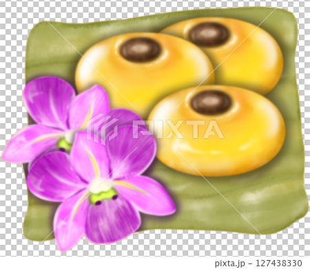 Thai Traditional Desserts Cute Collection hand drawn style illustrations. 127438330