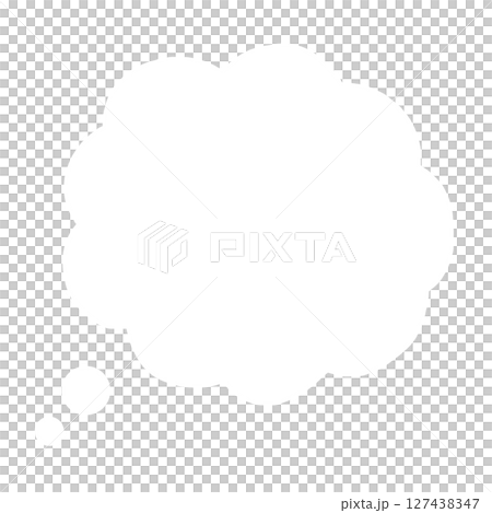 まっ白い吹き出しの背景透過イラスト まっ白い吹き出しの背景透過イラスト 127438347