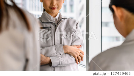 作業服を着た女性ののビジネスイメージ 127439463