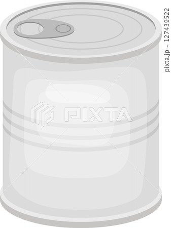 Sealed metal tin can with pull-tab lid, offering a glimpse of food storage. Sealed metal tin can with pull-tab lid, offering a glimpse of food storage. 127439522